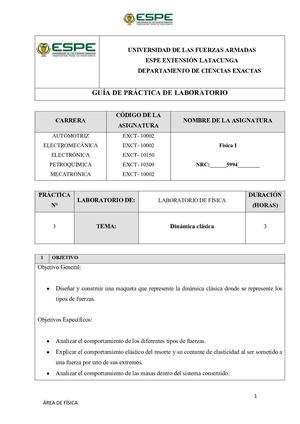 INFORME DINAMICA CLASICA