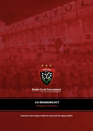 Catalogue produits co-brandés RCT