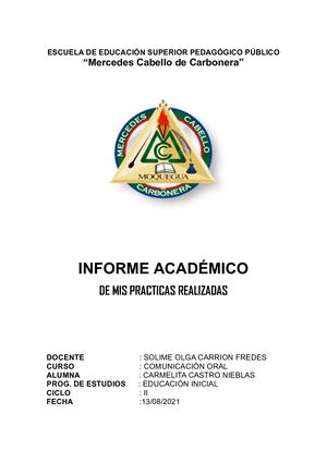 Informe Academico Milagros