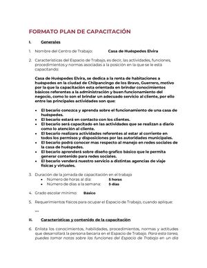 Plan De Capacitación Extendido