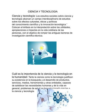 Trabajo De Ciencia Y Tecnologia