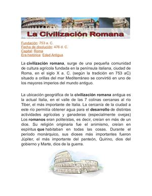 CIVILIZACION ROMANA