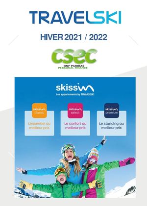 Catalogue Travelski Skissim Csec Bnp Paribas Hiver 2021 2022