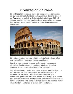 Civilización De Roma - Saray Mendoza  6-03
