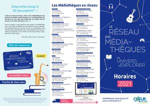 Horaires Mediatheques 2021