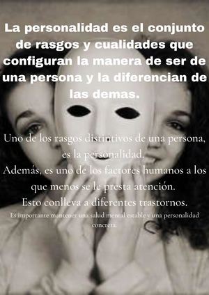 La Personalidad Es El Conjunto De Rasgos Y Cualidades Que Configuran La Manera De Ser De Una Persona Y La Diferencian De Las Demas