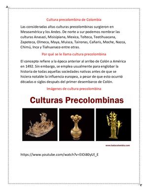 Cultura Precolombina De Colombia