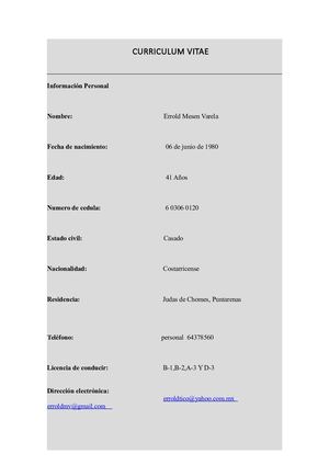 Curriculum Clasico Errold Mesen