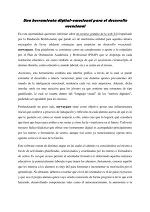 My Way Pass: una herramienta digital de inteligencia emocional