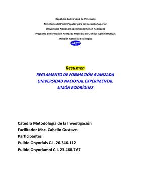 Reglamento Avanzada Unesr Pulido 2