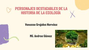 Personajes Destacables De La Historia De La Ecología