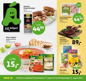 Á Tilbudsblad Uge33 2021