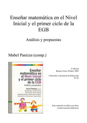 Conceptos Basicos De La Teoria De Situaciones Panizza