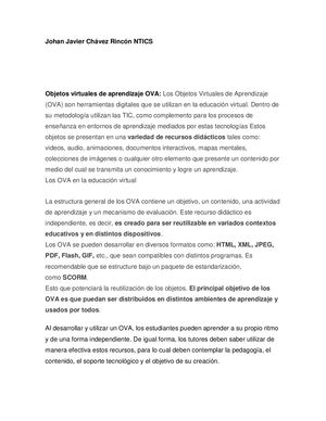 Informe Ova Ava Y Tic Johan