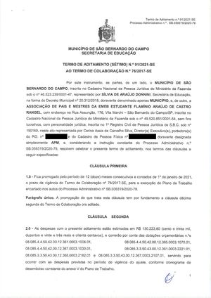 Apm Da Emeb Estudante Flamínio Araújo De Castro Rangel Ta 2021