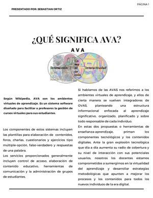 Significado De AVA