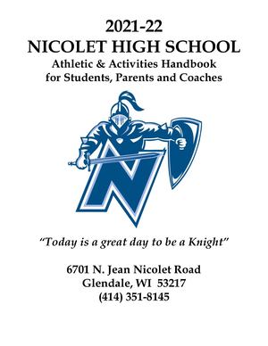 2021-22 Nicolet Athletic & Activities Handbook