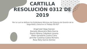 Cartilla Res 0312 De 2019