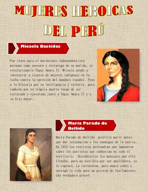 Mujeres Heroicas Del Perú