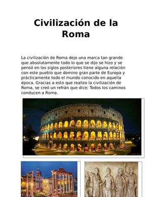Civilización De La Roma