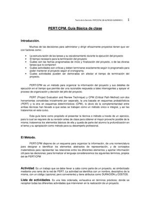 Pert Y Cpm Guia Básica