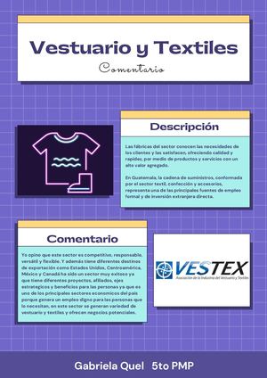 Vestuario Y Textiles Comentario