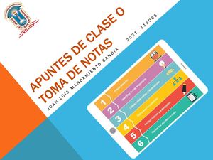 Apuntes De Clase O Toma De Notas
