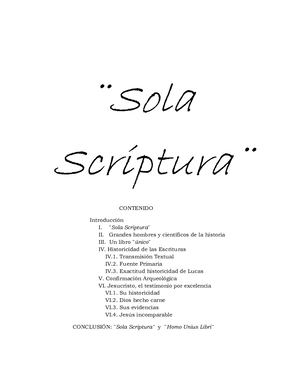 Sola Scriptura