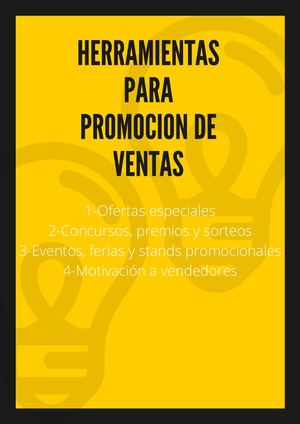 Herramientas Para Promocion De Ventas