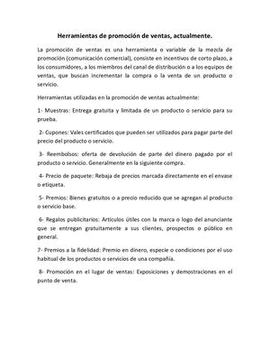 Herramientas De Promoción De Ventas