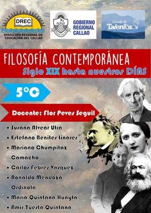 La Filosofía Contemporánea Y Sus Representantes