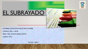 EL SUBRAYADO