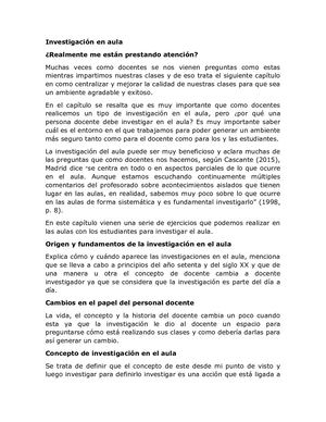Investigación En Aula
