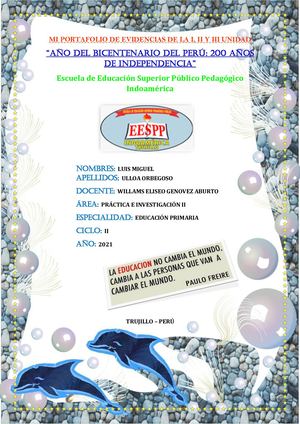 Mi Portafolio De Evidencias De Práctica E Investigación Luis Miguel Ulloa Orbegoso