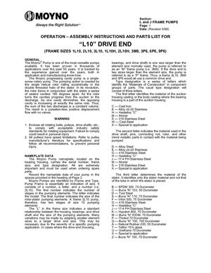 Moyno L10 Drive End Operations And Assembly