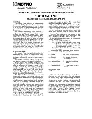 Moyno L8 Drive End Operations And Assembly