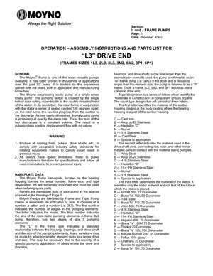 Moyno L3 Drive End Operations And Assembly
