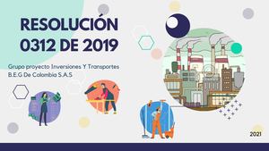 Resolucion 0312 De 2019