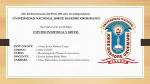 El Estudio Individual Y Grupal