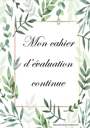 Cahier Devaluation Continue