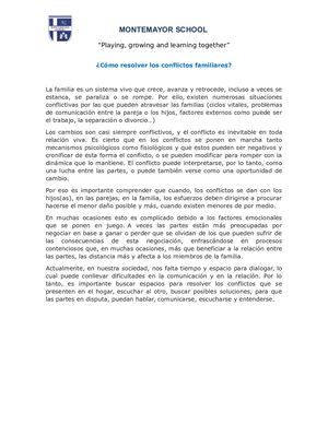 Cómo Resolver Los Conflictos Familiares