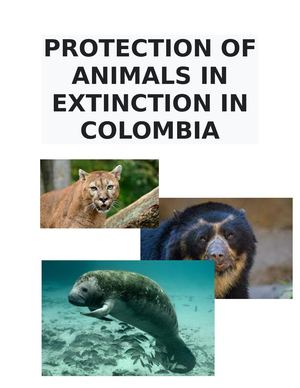 Protection Of Animals In Extinction In Colombia