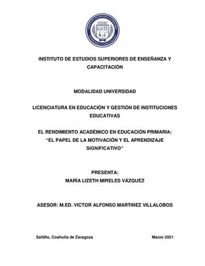 Rendimiento Académico