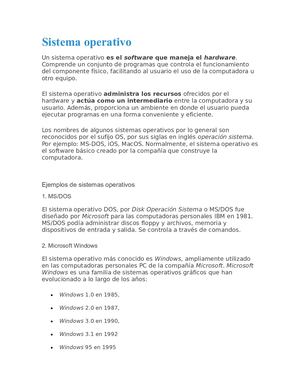 Sistema Operativo