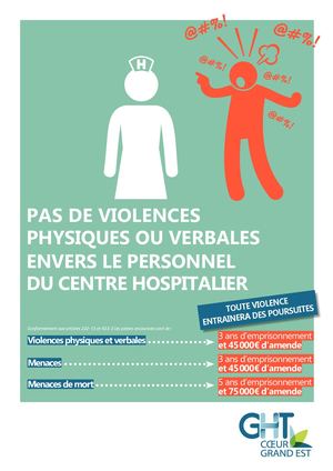 Affiche Pas De Violence - Centre Hospitalier