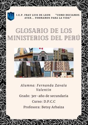 Glosario de los ministerios del Perú