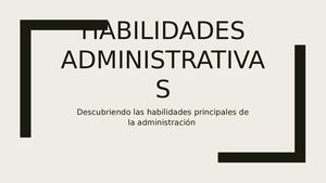 Habilidades Administrativas