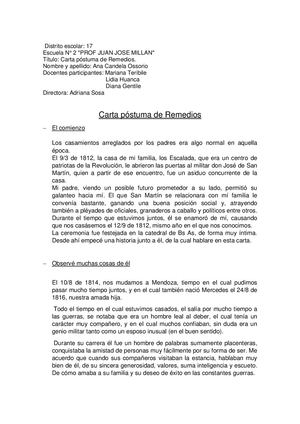 La Personaidad De San Martin Ana Ossorio