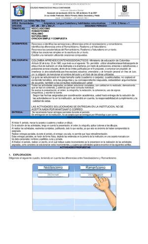 9 Jm Y Jt NEOCLASICISMO Y ROMANTICISMO