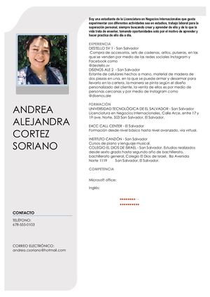 Plantilla De Curriculum Vitae